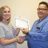 Shaffer receiving award