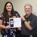 Sharon Batchelder receiving award