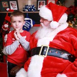 Rett Oswald, son of Assistant Professor of Education Dr. Jennifer Oswald and husband Nick, contemplates what he’d like for Santa Claus to bring him for Christmas during the 2018 Photos with Santa and Holiday Store for Kids event. Santa and the store will be back this year on Saturday, Dec. 14, from 10 a.m. to 2 p.m. in the Northwestern Student Center.