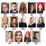 These 14 senior social work majors recently began their field practicums to fulfill requirements for a bachelor’s degree in social work.