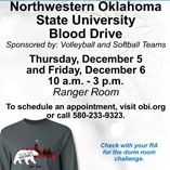 OBI Blood Drive looking for 118 donors December 5-6; contest set between dorm residents