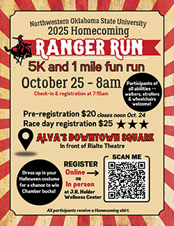 2025 homecoming ranger run flyer