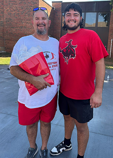 Winners Will and Trevor Fowler were among 20 teams that competed in the Cornhole Tournament as part of the events for Northwestern’s Family Day.