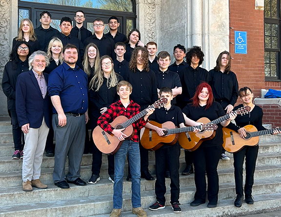 Enid High School and Enid's Waller Middle School students who participated in the 5th annual NWOSU Guitar Festival.