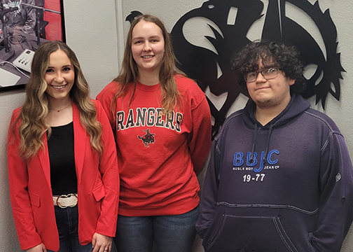 Sagelyn Budy, Karoline Juresiute and Derrick Galindo, all involved in the Northwestern Oklahoma State University mass communication program, have been named as finalists in the Keep Oklahoma Beautiful End Litter Video Contest, and the public can help select the winners by voting online through Feb. 2.