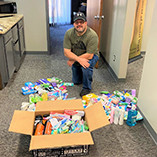 Northwestern’s Social Workers Association of Tomorrow Give Donations for Compassion in Action Dignity Drive to Campus Cabinet Food Pantry