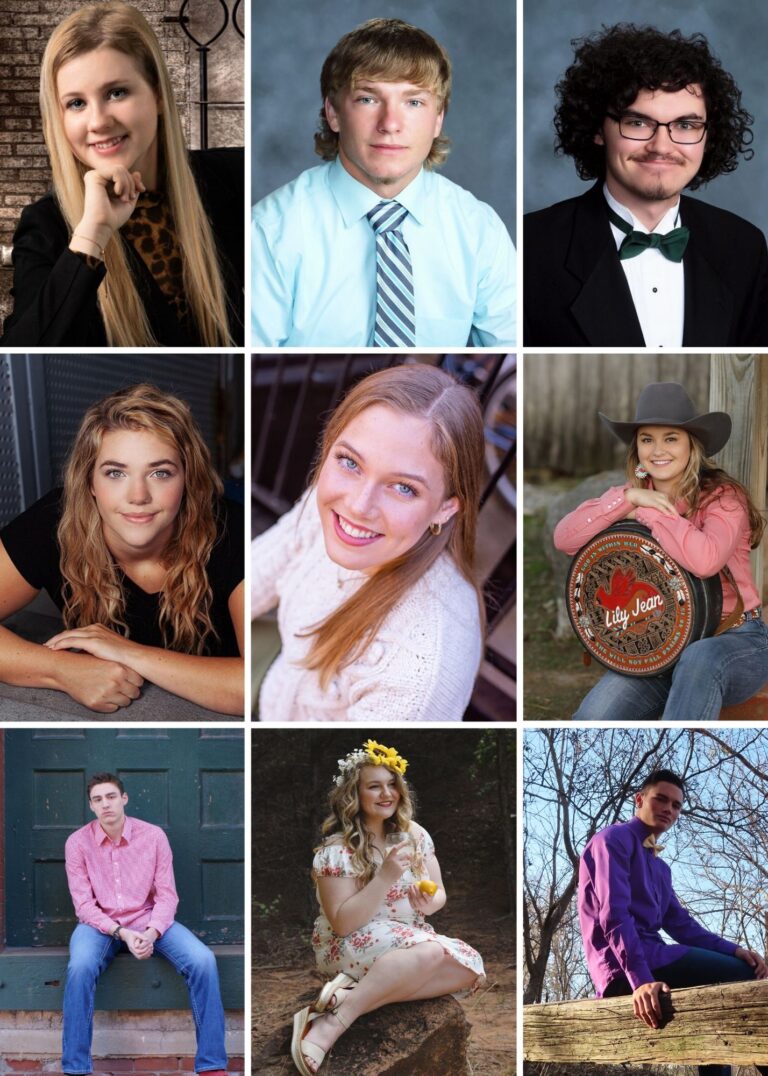 Image 1: Top Row (Left to Right): Kalli Baumgardner, Tabor Budy, Clayton Carpenter Middle Row (Left to Right): Joslyn Clem, Mindy Cosby, Lily Crickmar Bottom Row (Left to Right): Braydon Gray, Kylee Harzman, Alec Judd