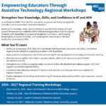 Oklahoma ABLE Tech is excited to offer Empowering Educators Through Assistive Technology Regional Workshop information
