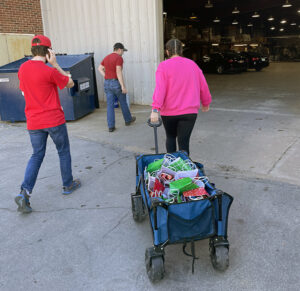 Members of the Northwestern Student Government Association assembled and delivered goodie bags to members of the university maintenance and custodial staff as a Day of Kindness project last year. 